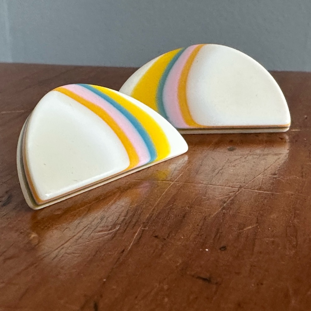 Lea Stein Rainbow Slice Earrings